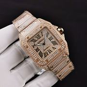 Cartier Santos de Cartier Rose Gold Diamond Watch - 4