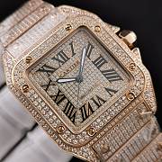 Cartier Santos de Cartier Rose Gold Diamond Watch - 3