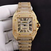 Cartier Santos de Cartier Yellow Gold Diamond Watch - 1