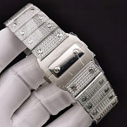 Cartier Santos de Cartier Silver Diamond Watch - 2