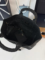 Prada Large Crochet Tote Black Bag 23.5x 35x22cm - 4
