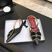 Chanel Bead Bow Slingback Heels - 1