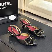 Chanel Bead Bow Slingback Heels - 5