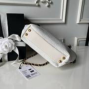 Chanel Raffia Small Shopping White Bag 20×28×7cm - 4