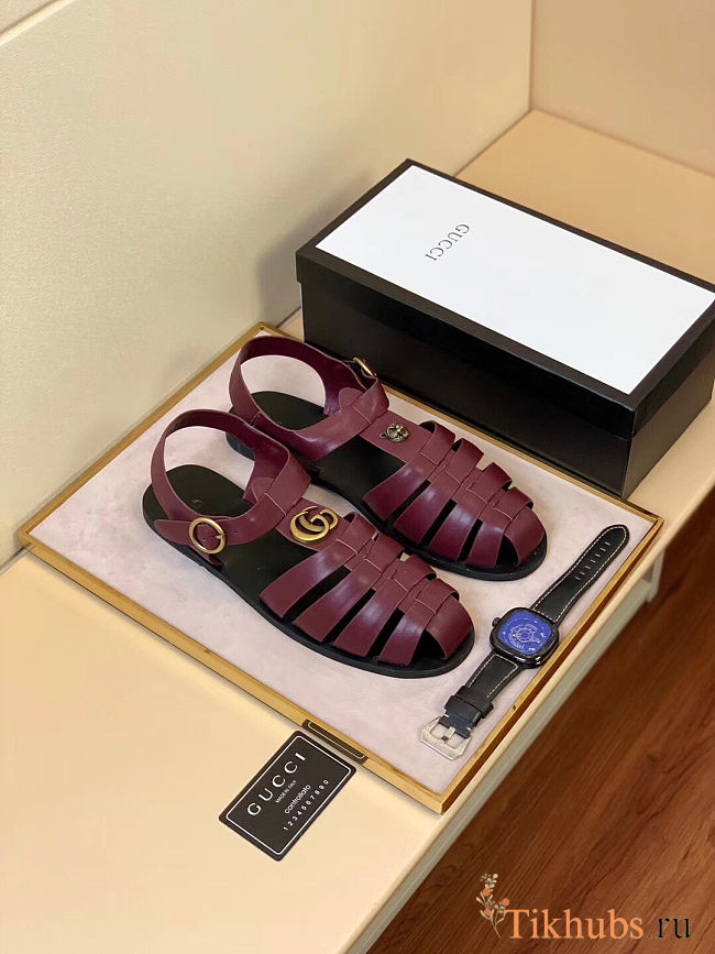 Gucci Fisherman Red Sandals - 1