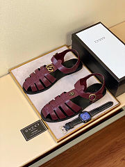 Gucci Fisherman Red Sandals - 3