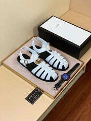 Gucci Fisherman White Sandals - 3