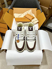 Louis Vuitton LV Trainer Brown White Sneaker - 4