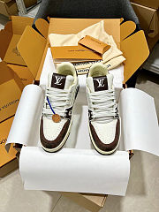 Louis Vuitton LV Trainer Brown White Sneaker - 3