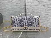 Christian Dior Oblique Chambray 30 Montaigne Cigale Pouch 20.5x11x5cm - 1