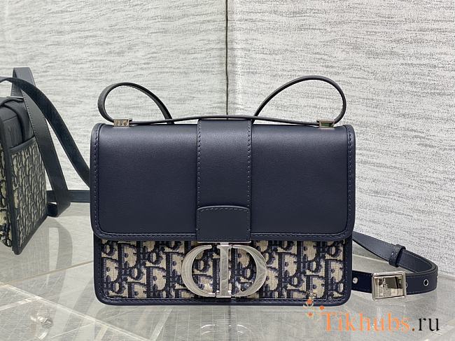 Dior 30 Montaigne Oblique Jacquard Flap Bag 24×17×8cm - 1