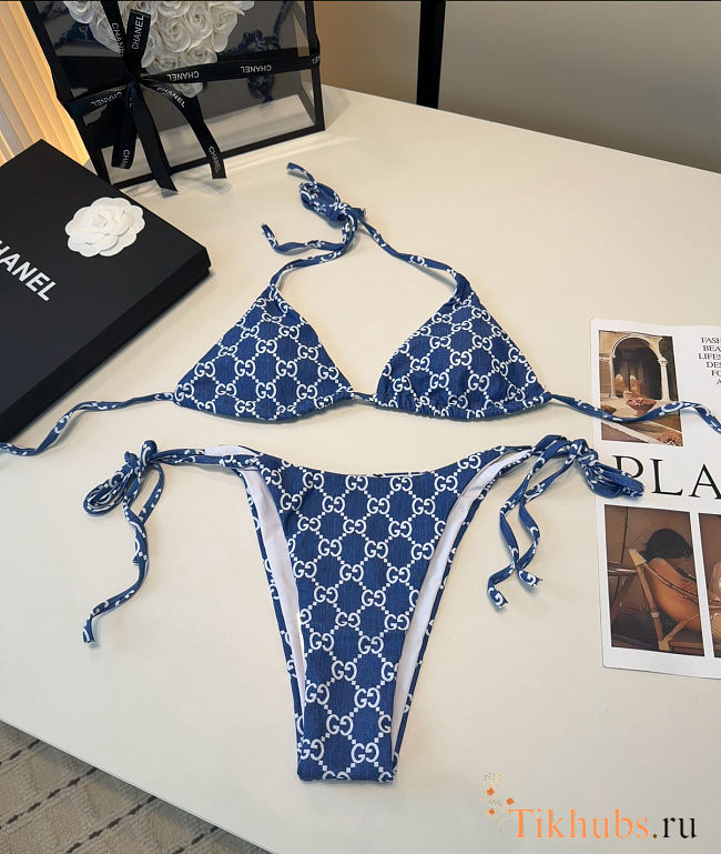Gucci GG Monogram Blue Bikini - 1