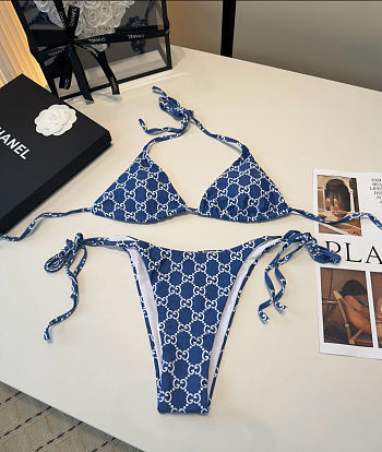 Gucci GG Monogram Blue Bikini