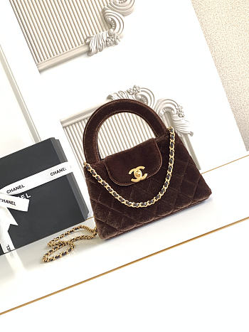 Chanel 24A Velvet Kelly Bag 13x19x7cm