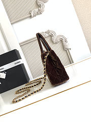 Chanel 24A Velvet Kelly Bag 13x19x7cm - 4