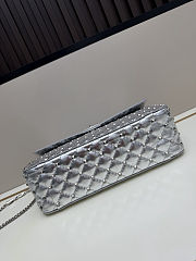  Valentino Garavani Metallic Nappa Medium Rockstud Spike 30x8.5x20cm - 5