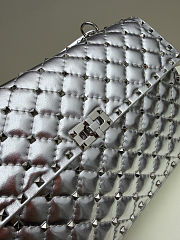  Valentino Garavani Metallic Nappa Medium Rockstud Spike 30x8.5x20cm - 2