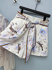  Zimmermann Mae Floral Bird Print Blouse and Shorts Set - 2