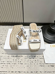  Dior Platform Wedge Sandals - 1