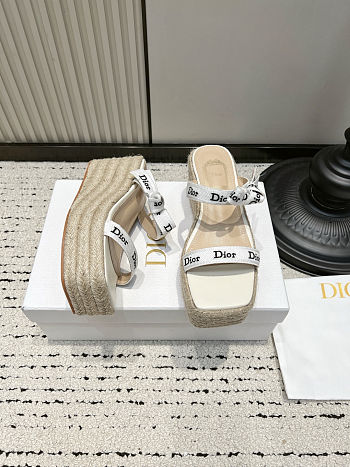  Dior Platform Wedge Sandals