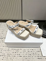  Dior Platform Wedge Sandals - 5