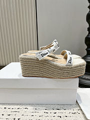  Dior Platform Wedge Sandals - 3
