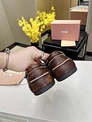 Miu Miu Bleached Leather Deck Shoes - 6