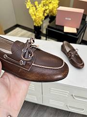 Miu Miu Bleached Leather Deck Shoes - 4