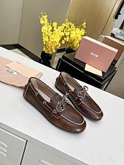 Miu Miu Bleached Leather Deck Shoes - 2