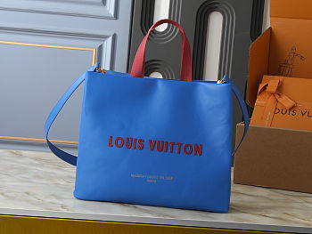 Louis Vuitton Mini Shopper Blue Tote 35x28x13cm