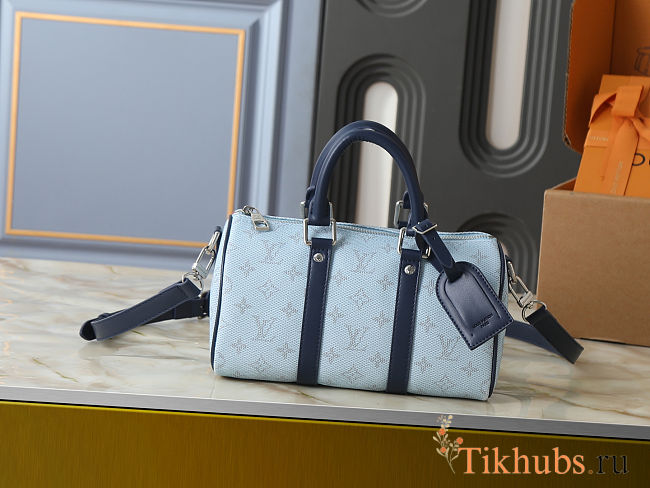  Louis Vuitton Keepall Bandoulière 25 Blue Bag 25 x 15 x 11 cm - 1