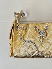 Chanel 25 Mini Bag Gold Metallic Caviar  - 2