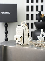  Chanel Mini Black White Backpack 18x13x9cm - 3