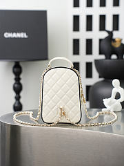  Chanel Mini Black White Backpack 18x13x9cm - 2