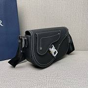  Dior Saddle Messenger Black Bag 24x16.5x5.5cm - 6