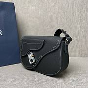 Dior Saddle Messenger Black Bag 24x16.5x5.5cm - 2
