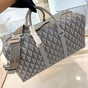 Dior Lingot 50 Duffle Grey Bag 50x25x21.5cm - 1