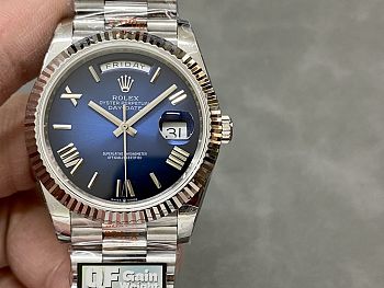 Rolex Day-Date 40 Blue Dial – Platinum Style