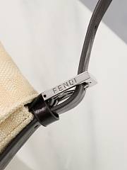 Fendi Zucca Baguette Cream Medium Bag 26x15x4cm - 6