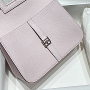 Hermes Halzan 25 Mauve Pale Clemence Bag 25x7.9x17cm - 4