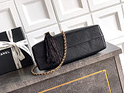 CHANEL Métiers d'art Calfskin Chic Lady Shopping Bag Black 32×32×11cm - 6