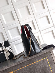 CHANEL Métiers d'art Calfskin Chic Lady Shopping Bag Black 32×32×11cm - 5