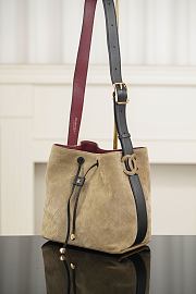 Chanel Bucket Bag Suede Calfskin & Calfskin Dark Beige Black 23x23x14.5cm - 3