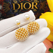 Dior Taribales earrings old-Tone Metal and White Resin Pearls. - 1