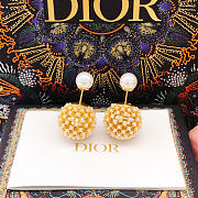 Dior Taribales earrings old-Tone Metal and White Resin Pearls. - 5