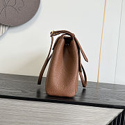 Chanel Grained Calfskin Maxi Flap Bag Brown Gold Hardware 32×20×10cm - 4