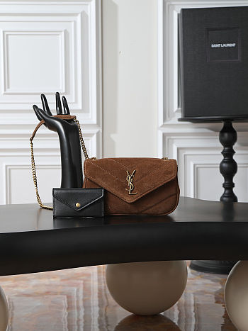Saint Laurent Loulou Mini Bag in Suede 20×12×5cm