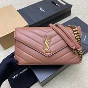 Saint Laurent Loulou Small in Matelassé Lambskin 29×17×8cm - 1