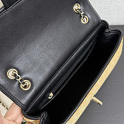 Chanel Flap Bag Beige Braided Raffia 24x14x8cm - 3