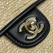 Chanel Flap Bag Beige Braided Raffia 24x14x8cm - 2